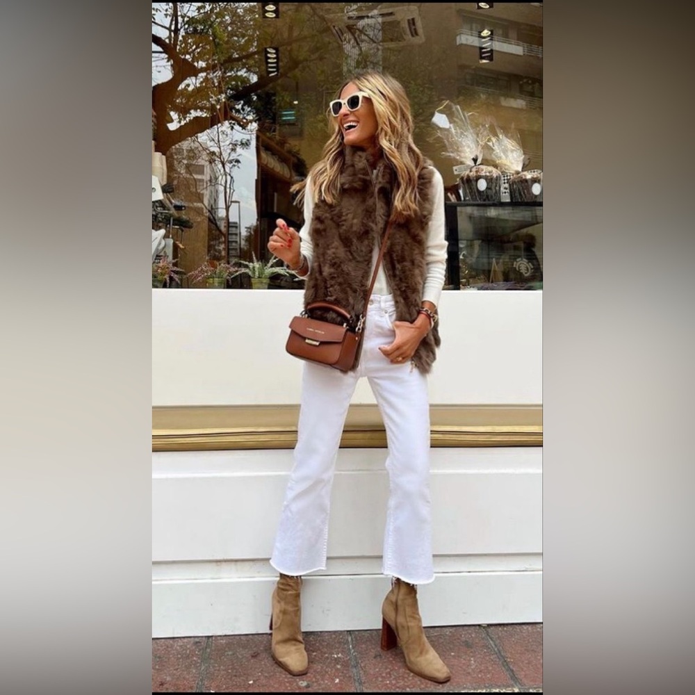 Love Tree Chocolate Faux Fur Vest